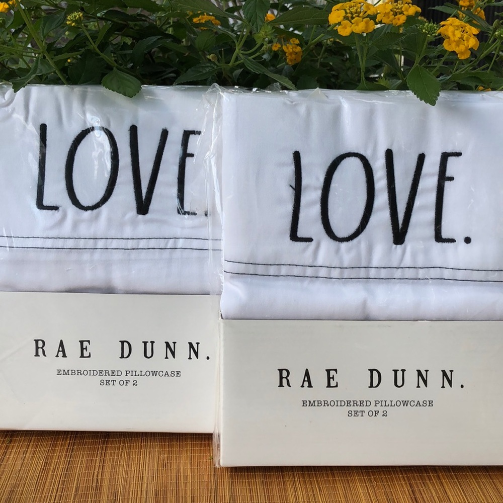 Rae Dunn 1 set of 2 “ LOVE” Pillowcases